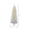 Vickerman White Salem Pencil Pine Artificial Christmas Tree - view 4 of 5