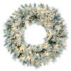 Vickerman Artificial Flocked Snow Ridge Wreath - view 1 of 7
