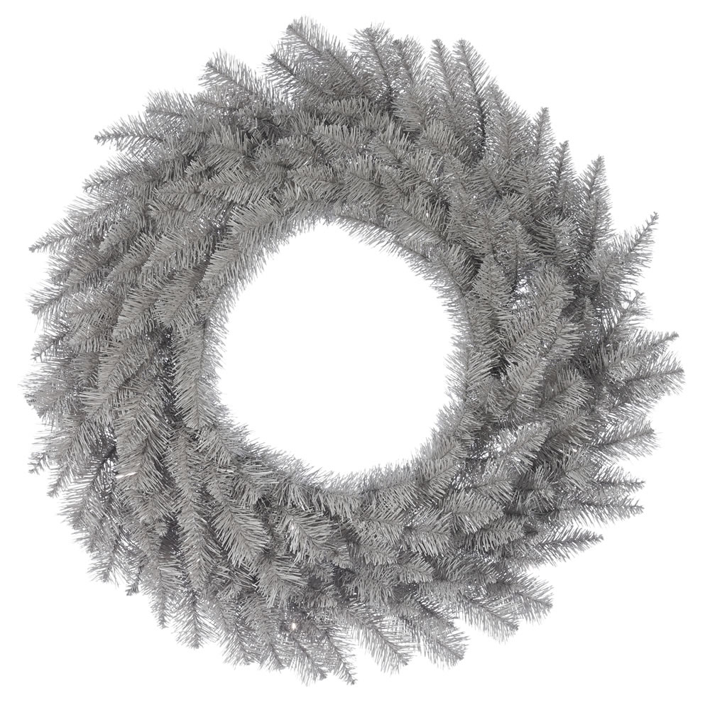 Vickerman Artificial Platinum Fir Wreath