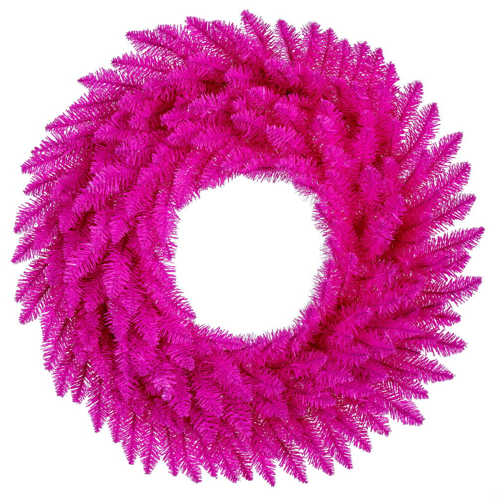 Vickerman Hot Pink Artificial Wreath