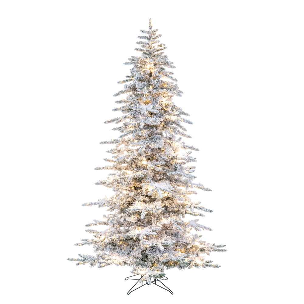 Vickerman Flocked Winter Fir Artificial Christmas Tree