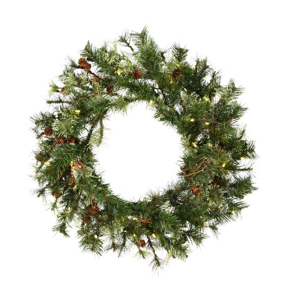 Vickerman Artificial Mixed Country Pine Wreath
