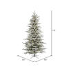 Vickerman Flocked Sierra Fir Slim Artificial Christmas Tree - view 4 of 6