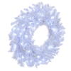 Vickerman Flocked White Artificial Wreath - view 4 of 7