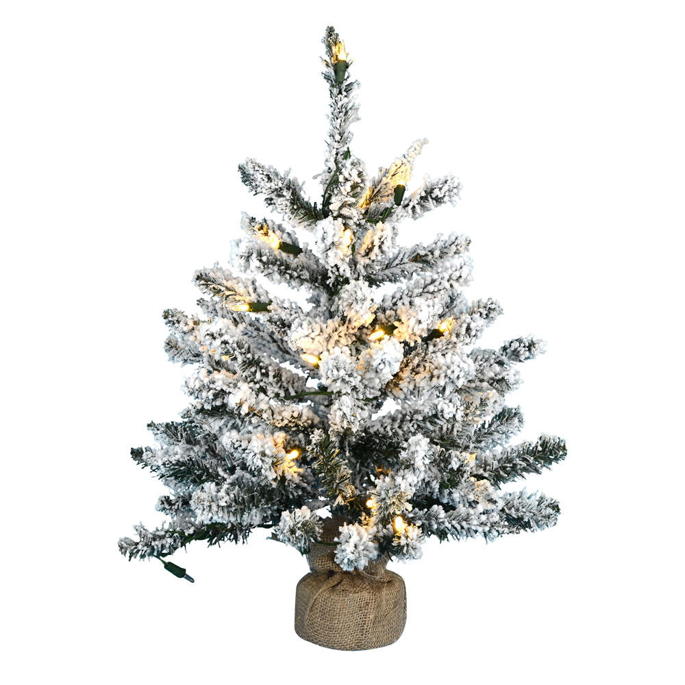 Vickerman Flocked Anoka Pine Tabletop Artificial Christmas Tree