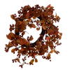 22" Orange Fall Leaves and Berry Wreath - view 5 of 6