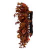 22" Orange Fall Leaves and Berry Wreath - view 4 of 6