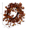 22" Orange Fall Leaves and Berry Wreath - view 2 of 6