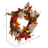 22" Fall Pumpkin Hydrangea Wreath - view 3 of 6