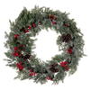 Vickerman Artificial Green Cypress Cone Berry Wreath - view 1 of 5