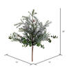 Vickerman Artificial Green Snow Cedar and Eucalyptus Bush - view 3 of 3