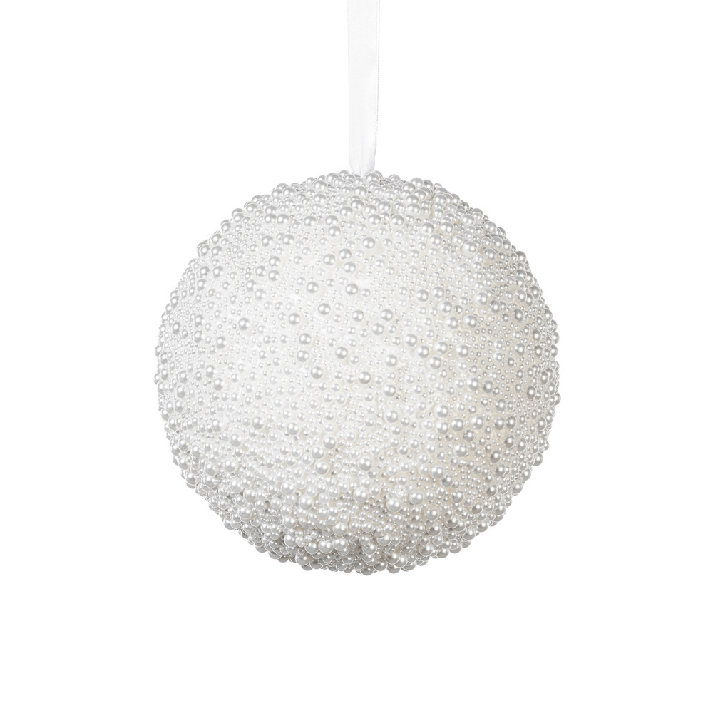 Vickerman White Pearl Ball Ornament