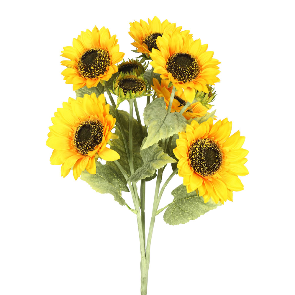 Vickerman Artificial Yellow Sunflower Bush