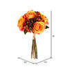 Vickerman 13" Artificial Rose and Hydrangea Bouquet - view 3 of 4