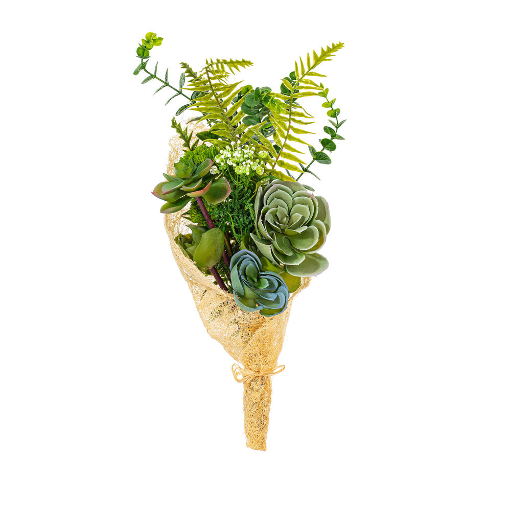 21" Green Succulent Bouquet