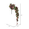 Vickerman Artificial Green and Red Leaf Hanging Bush - view 5 of 5