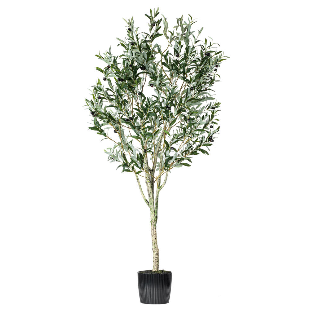 Vickerman Artificial Green Olive Tree in Pot