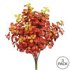 12" Plastic Leaf Bush-Red 3/pk - view 4 of 4
