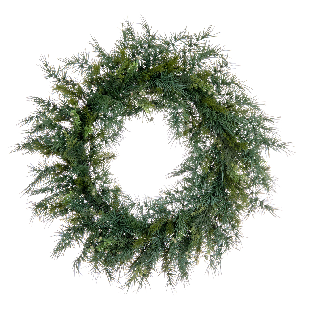 Vickerman Artificial Mixed Fern Cedar Wreath