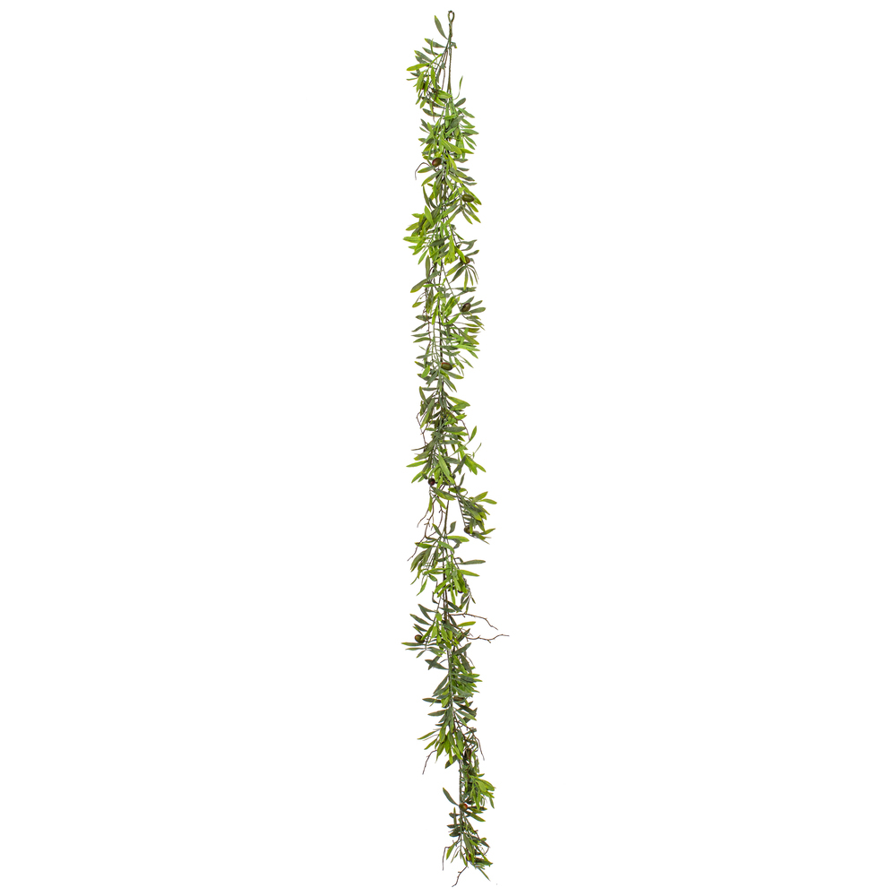 6' Green Olive Hill Garland