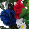 22" Red White Blue Floral Wreath - view 3 of 6