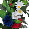 22" Red White Blue Floral Wreath - view 2 of 6