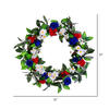 22" Red White Blue Floral Wreath - view 6 of 6