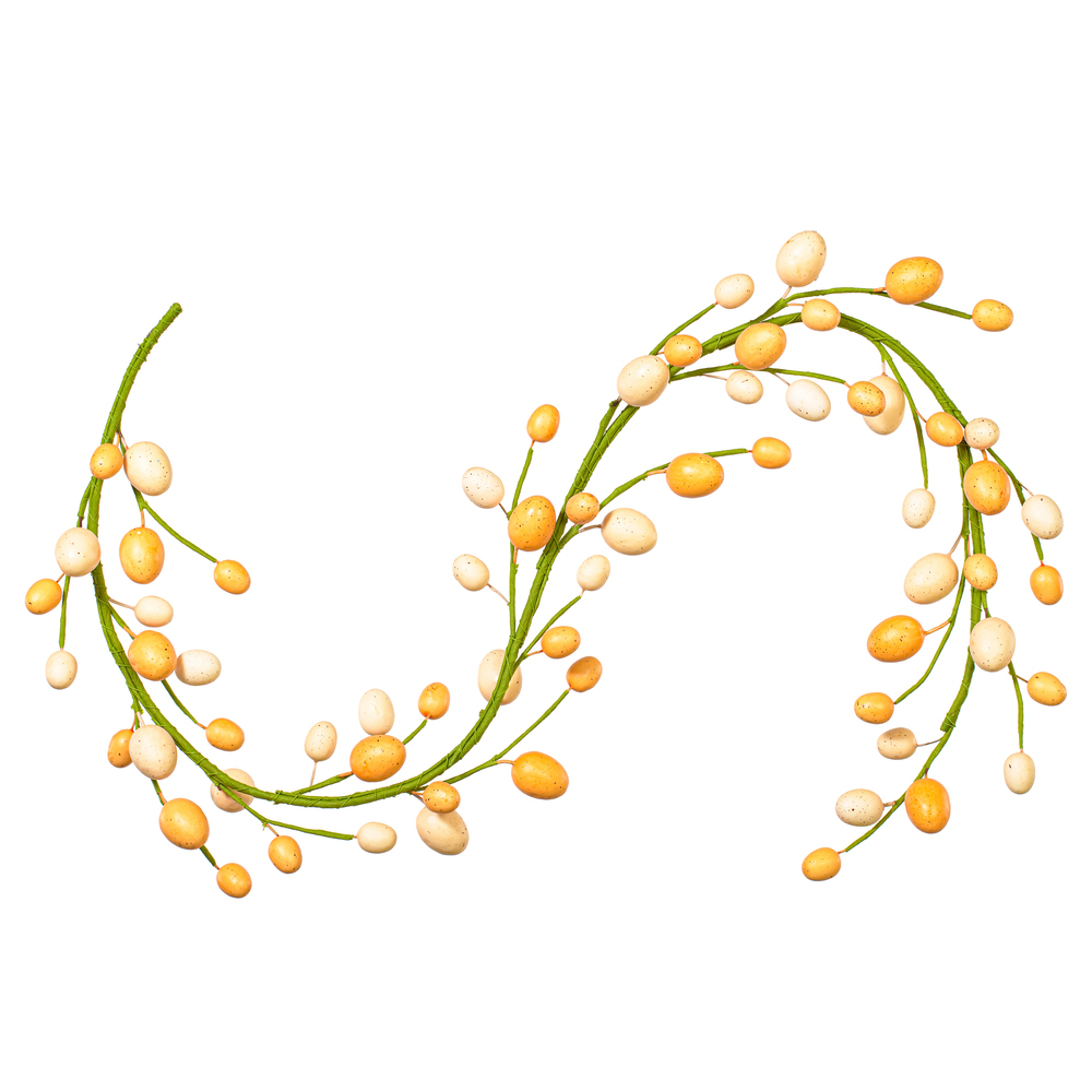 Vickerman Artificial Orange/Ivory Easter Eggs Series