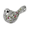 6.25" White Newspaper Flower Bird 2/Asst - view 2 of 3