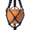 4.5" Terracotta Pot in Navy Rope Hanger - view 2 of 4