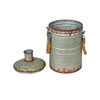 Vickerman Rustic Metal Container with Handles - view 2 of 2
