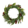 Vickerman Artificial Green Mixed Pine with Pinecone Wreath - view 1 of 3