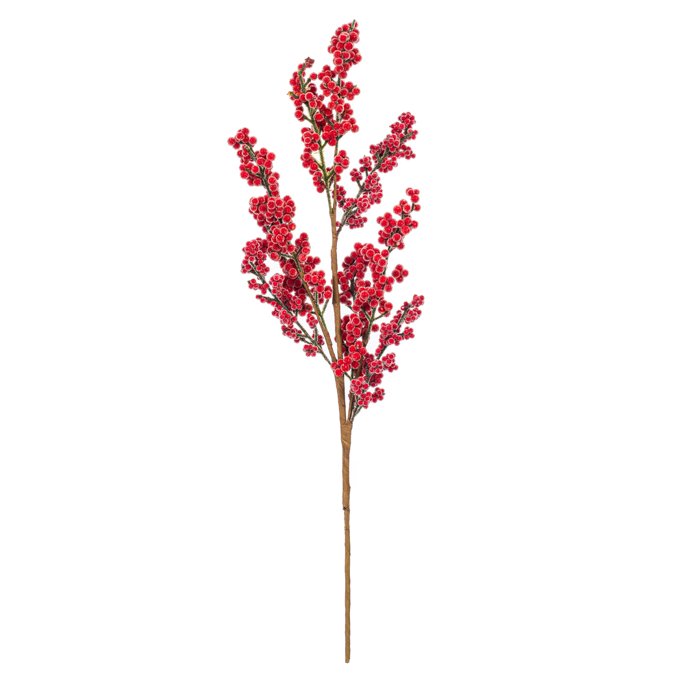 Vickerman Artificial Red Ice Berry Spray 