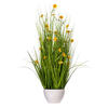 Vickerman Artificial Yellow Potted Artificial Cosmos and Grass - view 1 of 6