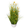 Vickerman Artificial Yellow Potted Artificial Cosmos and Grass - view 6 of 6