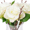 Vickerman 10" Artificial Rose In Glass Vase - view 4 of 6