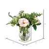 11" Pink Rose In Glass Pot - view 3 of 5
