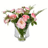 16" Dark Pink Rose In Glass Pot - view 1 of 3