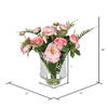 16" Dark Pink Rose In Glass Pot - view 3 of 3