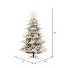 Vickerman Artificial Flocked Hudson Frasier Fir Christmas Tree - view 4 of 6