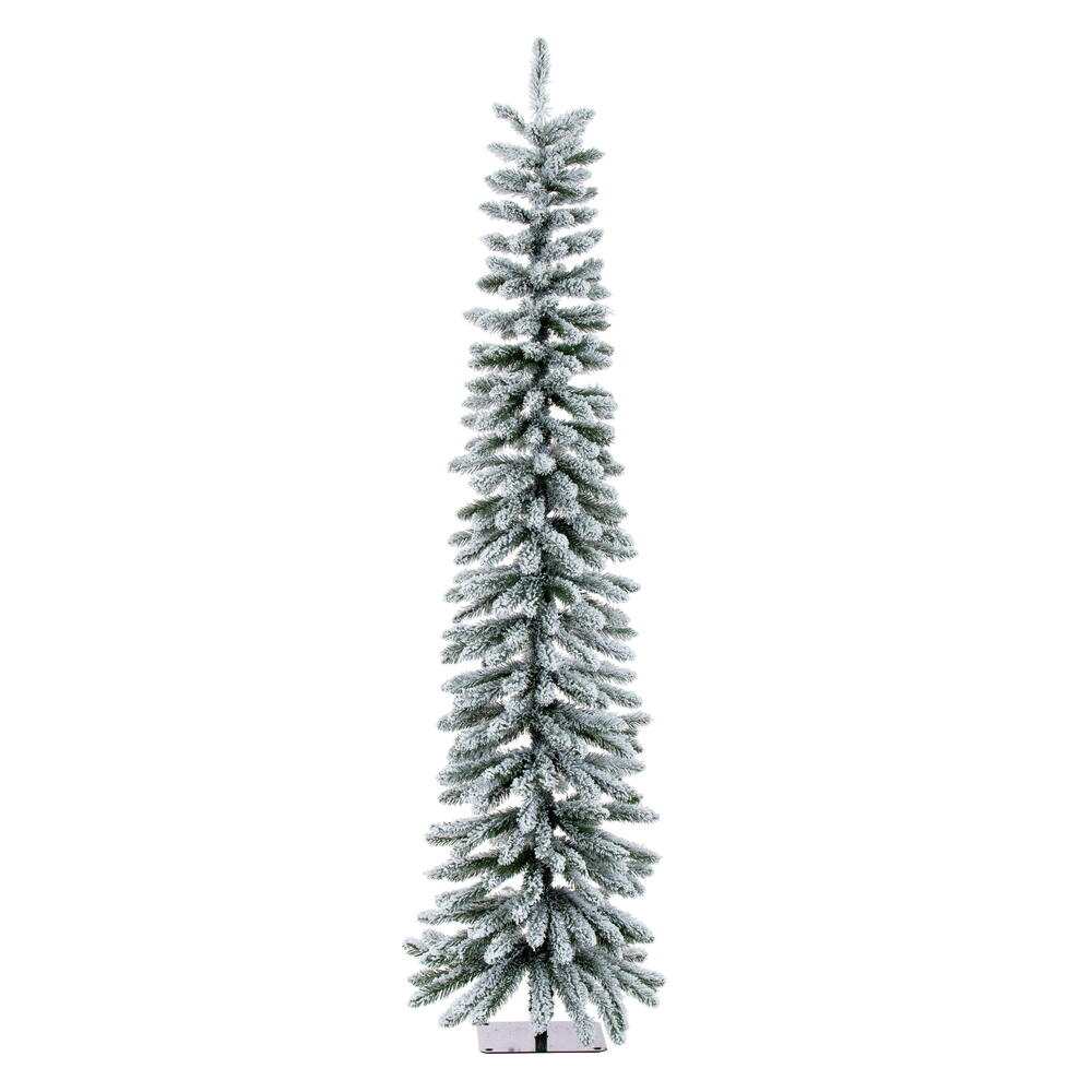 Vickerman Snowy Flocked Alpine Artificial Christmas Tree