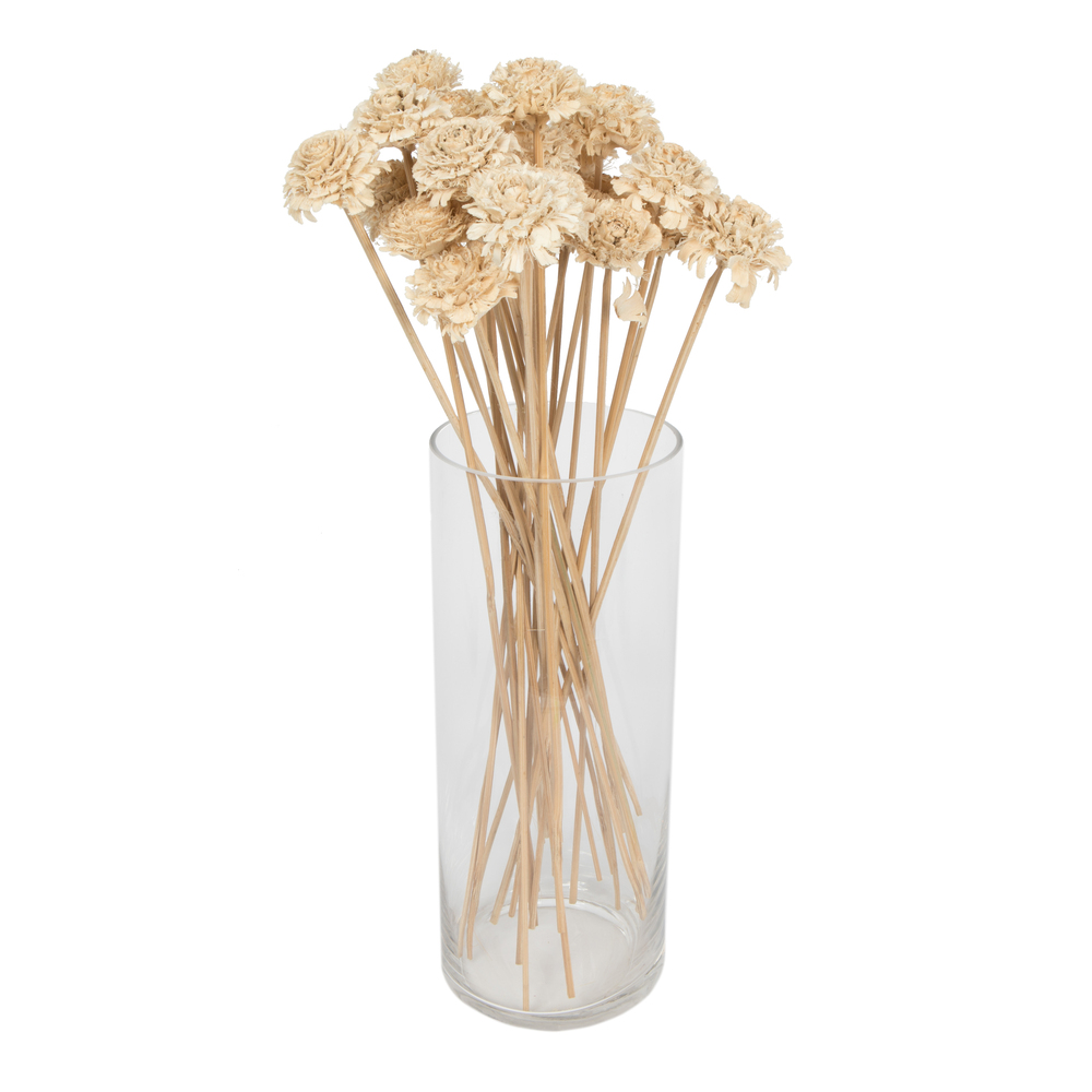 Vickerman Natural Botanicals 1.57" Cedar Rose, on Stem. Includes 50 pieces per unit.