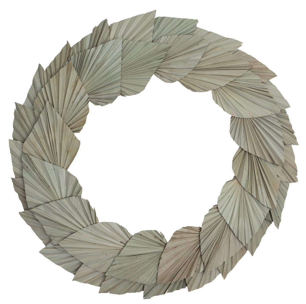 Vickerman 24" Natural Botanicals Palm Spear Wreath