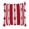 Vickerman Red and White Stripe Cotton Pillow - view 1 of 2