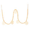 Vickerman Felt Snowflake and Natural Wood Bead Garland - view 1 of 4