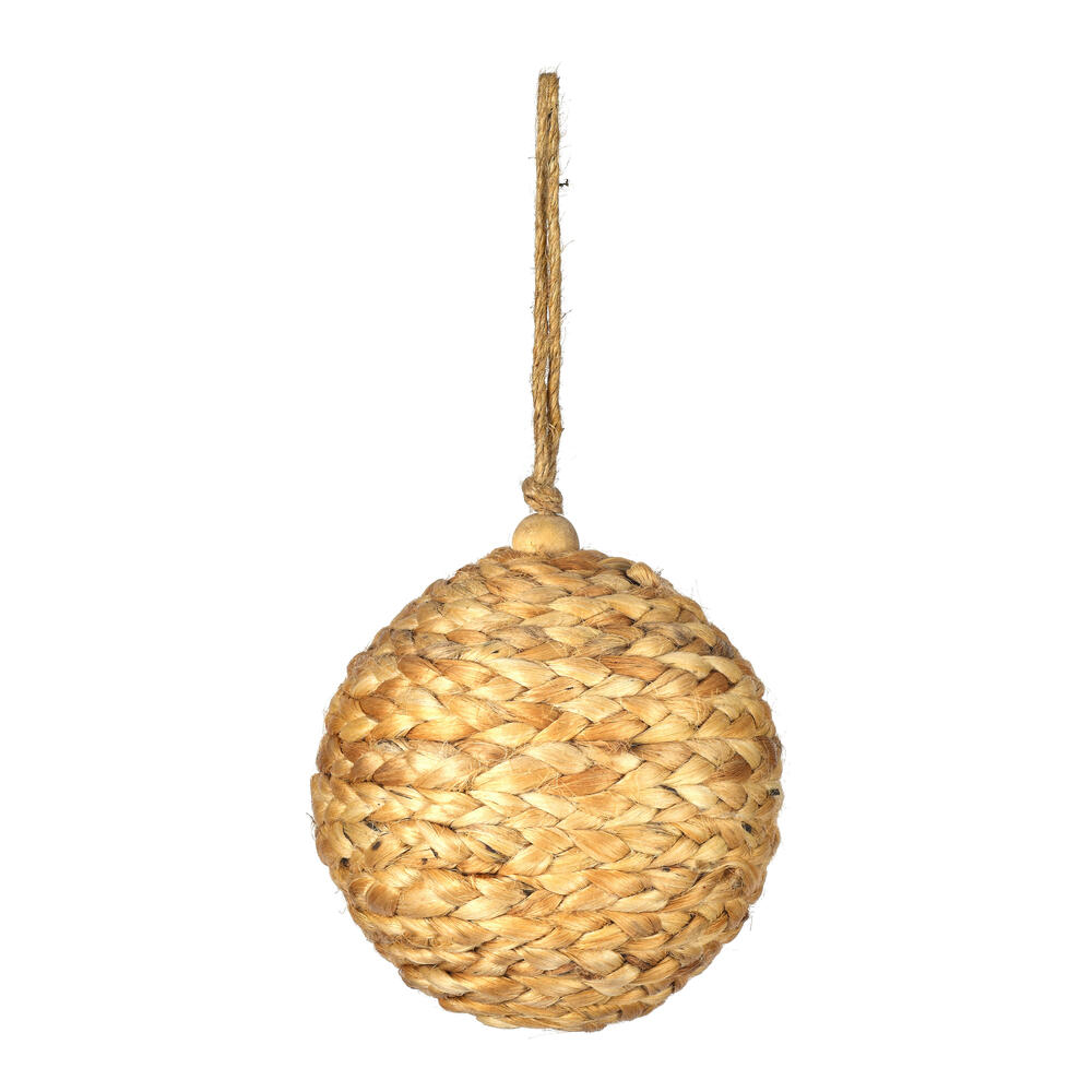 Vickerman Natural Braided Hemp Ball Ornament