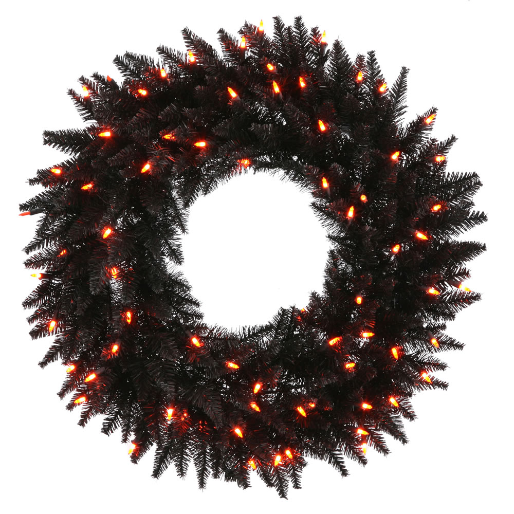 Vickerman Black Artificial Christmas Wreath