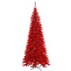 Vickerman Red Tinsel Fir Slim Artificial Christmas Tree - view 1 of 3