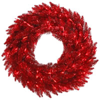 Tinsel Red Wreaths