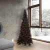Vickerman Black Fir with Orange Lights Slim Artificial Christmas Tree - view 2 of 3